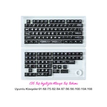 136 Tuşlu Keycaps Siyah Baskılı Karbon Fiber Dokulu 136 Tuşlu İngilizce Klavye Kutulu Tüm Mekanik-manyetik Klavyeler İle Uyum Sağlamaktadır.