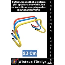 Antrenmanmalzemesi Futbol Basketbol Atletizm Fitness Hız Çeviklik Antrenman Engeli 23 Cm X 3 Adet Çok Renkli