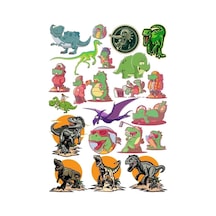 Dinozorlar Sticker Set 1 20 Parça Telefon, Tablet, Defter, Laptop Sticker