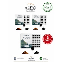 Altay Mumyo %100 Saf Mumiyo Shilajit Doğal Enerji, Güç Ve Bağışıklık Artırıcı Takviye 30 Tablet