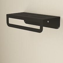Metal Banyo Rafı - Raflı Havluluk - Havlu Tutacağı - Mutfak Tuvalet Havluluğu - Modern Duş Askısı Siyah