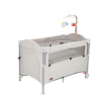 Baby2Go Venedik Anne Yanı Oyun Parkı & Beşik 70x110 CM Bej