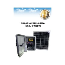 Taşınabilir 25w Güneş Paneli 2 Lamba Ve Usb Cep Telefonu Şarj Sistemi