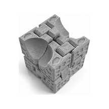 Ay Temalı Sonsuzluk Küpü Gri 40x40mm