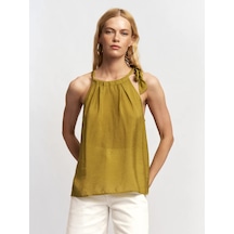 Zolla Kadın Keten Kolsuz Bluz Üst 437028303 Zolla Kadın Keten Kolsuz Bluz Üst 437028303