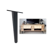 Suntek Demir Koltuk Ayak Değiştirme Eğimli Ayak Siyah 20cm