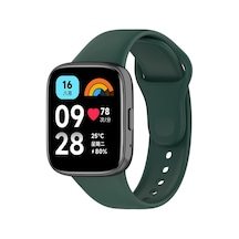 Akıllı Saat Kordonu, Redmi Watch 3 Active İle Uyumlu Silikon Tokalı Saat Kayışı, Terletmez, Ayarlanabilir Yedek Kordon - Koyu Yeşil Çok Renkli