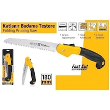 Katlanır Budama Testeresi 180 Mm, Yüksek Karbonlu Çelikten İmal Edilmiş, Taşlanmış Krom Kaplı Yüzey
