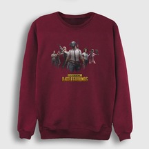 Presmono Unisex Team Pubg Sweatshirt Bordo