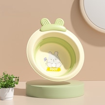 Katlabilir Yenidoğan Bebek Ve Çocuk Banyo Yıkama Kovası Yeşil