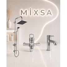 Lüx Premium Krom Robot Duş Seti Banyo-lavabo Bataryası 3'lü Set Avantajlı Modern Tasarımlı Premium Set