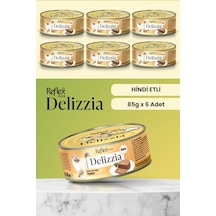 Reflex Plus Delizzia / Kıyılmış Hindi Etli Yetişkin Kedi Maması 85g X 6 Adet