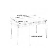Avvio 70x110 Elit Lüks Koyu Ceviz Sabit Mutfak Masası-yemek Masası Cafe Masası Balkon Masası Cevizc