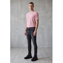 BLACK STEEL Yıkamalı Erkek Denim Pantolon-kod:813 Antrasit
