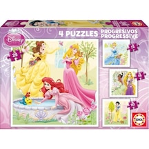 Educa 12+16+20+25 Parça Progresif Disney Prensesleri Çocuk  Puzzle