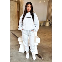 That So Fetch Eşofman Takımı Sweatshirt Jogger - Gri Baskılı Oversize Şardonlu Kapüşonlu Gri That So Fetch Eşofman Takımı Sweatshirt Jogger - Gri Baskılı Oversize Şardonlu Kapüşonlu Gri