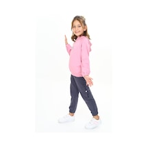 Toontoy Kids Toontoy Kız Çocuk Trend Of Fashıon Baskılı Kapüşonlu Eşofman Takım Gül Kurusu