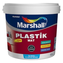 Marshall Plastik Mat Su Bazlı Iç Duvar Boyası 2.5Lt=4Kg-Silinebil (530943626)
