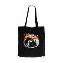 Judas Priest Rob Halford Siyah Fermuarlı Bez Çanta Gabardin