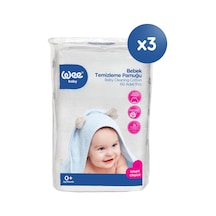 Wee Baby Bebek Temizleme Pamuğu Seti (60x3 180 Adet)