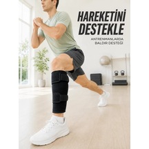 Baldır Tamamlayıcı Ayarlanabilir Çift Bantlı Siyah Alt Baldırlık Standart