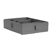 Koyu Gri Renk Bölmeli Çekmece İçi Organizer Kutu 44x34x11 Cm 0