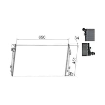 Skoda Octavia 2 Motor Radyatoru 1.9 Tdi 2005-2011 Bjb Bkc Bls Bxe Mahle Cr1395000s