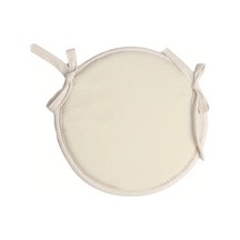 Tongdashop Beige 11.81 İnç Yuvarlak Bağcıklı Kalın Sandalye Minderi - İç Ve Dış Mekan Bej 11.81 İnç