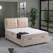Setaymobilya Baza, Vectra Çift Kişilik Baza + Başlık + Deluxe Yatak, Bej