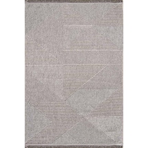 Çam Halı Enti Halı Vega 1456 Gri İskandinav Desenli Makine Halısı