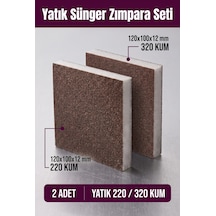 220 - 320 Kum Sünger Zımpara Seti 120x100x12 Mm Yatık El Zımparası 2 Adet