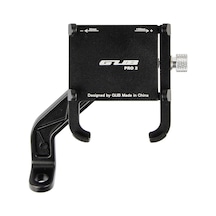 Gub Pro 2 Alüminyum Cnc Dikiz Aynası Bağlantılı Motosiklet Telefon Tutucu 360 Dönebilen, 7.2 İnç Uyumlu Siyah