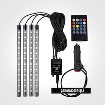 12 Ledli Kumandalı Ayak Altı Led Araç İçi Aydınlatma