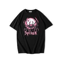 Brz Collection Unisex Oversize Black Spider T-shirt-siyah Siyah