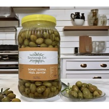 El Kırması Domat Sofralık Yeşil Zeytin İri Kalibre Pet Şişe 3000 Gram