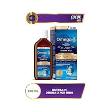 Nutraxin Omega 3 Balık Yağı 150 Ml Tutti Frutti Cod Liver - DHA 550 Mg EPA 408 Mg Çocuk