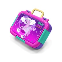 Coral High Kids Mor Pembe Unicorn Desenli Paslanmaz Çelik Beslenme Kabı 39230 Pembe