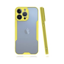 Newface Apple iPhone Uyumlu 14 Pro Kılıf Platin Silikon - Sarı