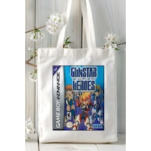 Art Hediye Gunstar Heroes Oyun Baskılı Bez Çanta Omuz Çantası Kişiye Özel Model 5 Çok Renkli