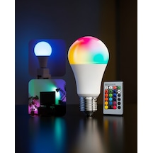 Rgb Led Ampul E27 Uzaktan Kumandalı Uuczzzrgblambaaaa2 Çok Renkli