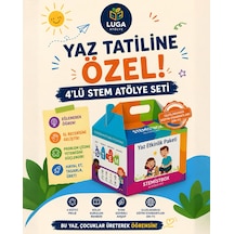 Stemist Box Anaokulu Yaz Seti - 4'lü Ahşap Stem Eğitim Seti - Aktivite Kutusu