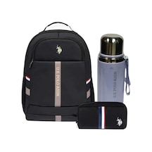 Okul Sırt Çantası + Kalem Çantası + Çelik Matara 600 Ml Premium Set 5 Çok Renkli