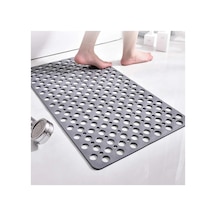 Vantuzlu Banyo Ve Duş Kaydırmazı Duşakabin Küvet Içi Vakumlu Banyo Paspası 36x66 Cm Gri 36 X 68 Genel