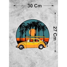Classic Volkswagen Vosvos Sticker - Araba Oto Motosiklet Karavan Sticker - 00065 30x27 Cm