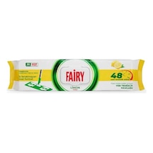 Fairy Çok Amaçlı Mop Uyumlu Yer Temizlik Havlusu 50 Yaprak Limon Yağlı Beyaz Sirke Karbonat 48 Saat Temizlik Etkili İz Bırakmayan Formül Açık Bej
