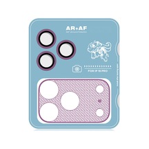 Apple İphone 18 Pro Uyumlu Fc009 Titanyum Serisi Anti Reflective 2in1 Kamera Lens Koruyucu Vişne