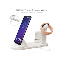 Kama 4&apos Ü 1 Arada Kablosuz Hızlı Şarj İstasyonu: İphone 15-12 Pro Max, Apple Watch, Airpods Ve Android Telefonlar İçin Hızlı Şarj, Zahmetsiz Şarj Deneyimi