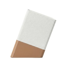 Fibrika Store Aura Slope Modern Geometrik Masa Lambası - Minimalist Tasarım Beyaz Ve Kahverengi