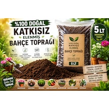 5 Lt %100 Doğal Katkısız Elenmiş Bahçe Toprağı Saksı Toprağı, Çiçek Toprağı, Bitki Toprağı, Fide Ve Sebze Toprağı