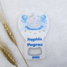 Fil Baskılı Balon Açacak Magnet 11x7 Cm Uv Kız Bebek Mag 30 Adet